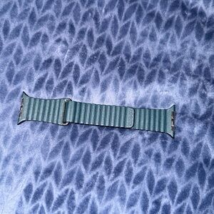 Apple Leather Watch Band in Teal
